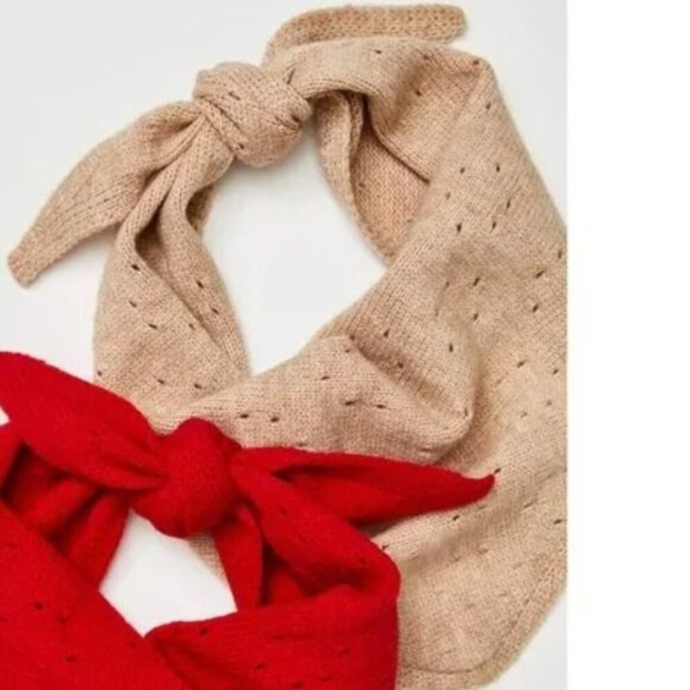 FREE PEOPLE Triangle Scarf Essential Taupe NWT - Picture 2 of 6